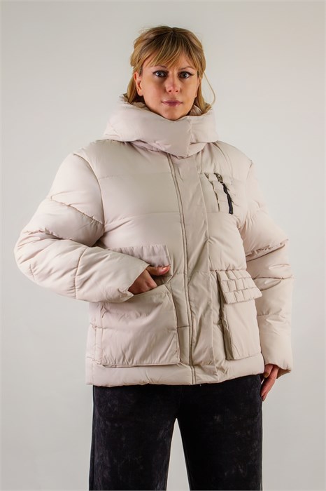 Демисезонная куртка с отделкой Квадраты арт.811 56377 - фото 113658