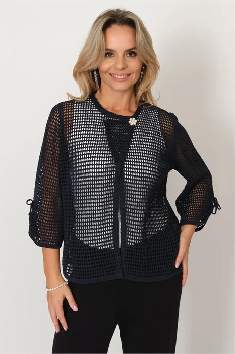 Жакет Злата Стиль М 3374/т.синий - фото 442744