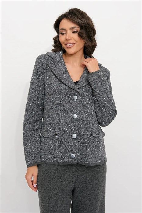 Жакет Текстильная Мануфактура Д 3409/серо-джинсовый