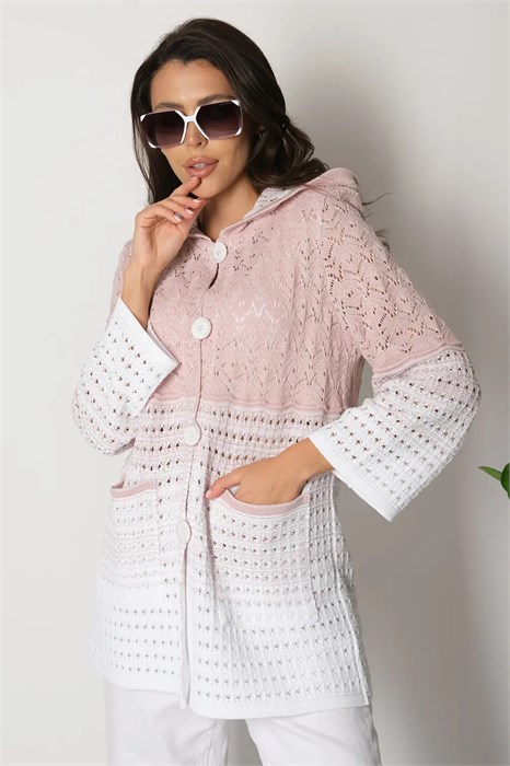 Кардиган Текстильная Мануфактура Д 2514/пудровый