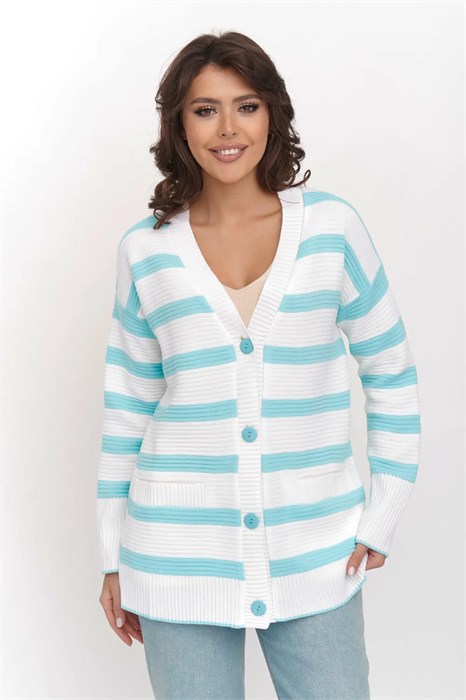 Жакет Текстильная Мануфактура Д 3262/бело-мятный