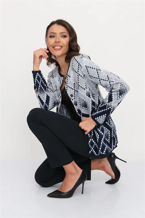 Жакет Злата Стиль М 2900/синий