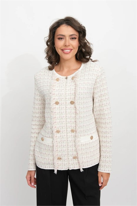 Жакет Текстильная Мануфактура Д 3302/молочно-пудровый