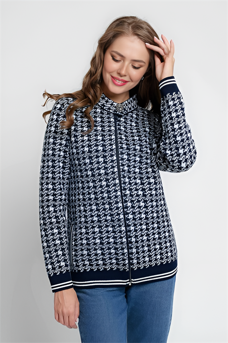 Жакет Злата Стиль В 1515/сине-белый