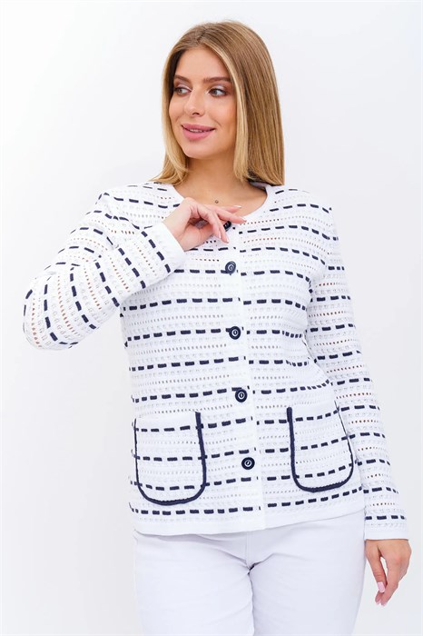 Жакет Текстильная Мануфактура Д 2200/бело-синий