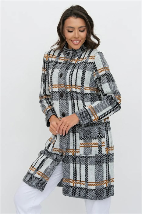 Кардиган Злата Стиль В 1579/черн-горчич