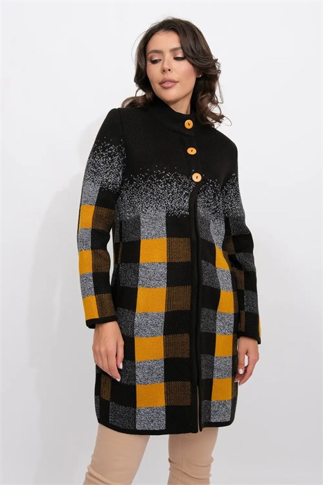 Кардиган Злата Стиль К 675 ст/горчичный микс