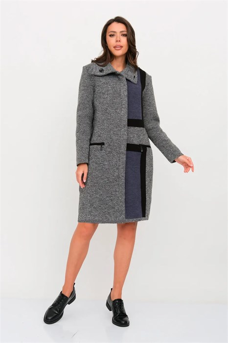 Кардиган Злата Стиль В1849/ч/б-джинс