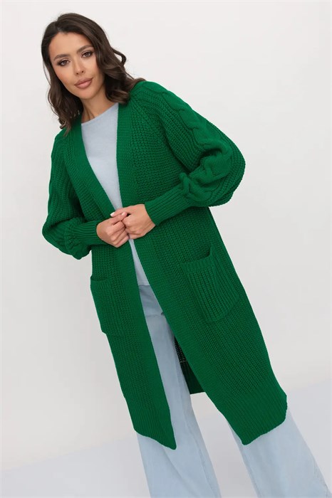 Кардиган Текстильная Мануфактура Д 3084/зеленый