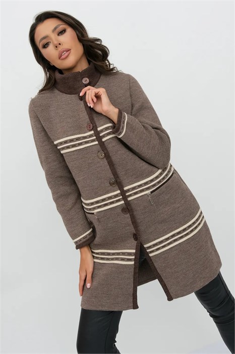 Кардиган Злата Стиль В 1617/темно-кофейный