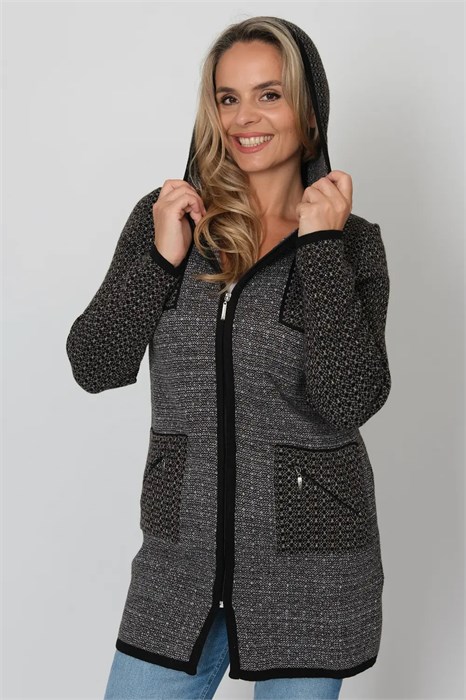 Кардиган Злата Стиль С 2063/кофейный микс