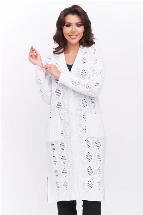 Кардиган 352045/белый 352045/белый - фото 443768