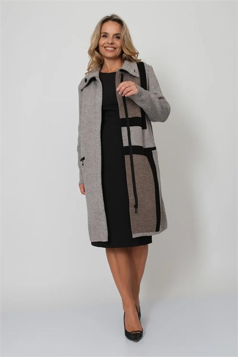 Кардиган Злата Стиль В1849/кофейный