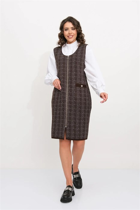 Платье Д 3481 дл/шоколад Д 3481 дл/шоколад - фото 443925