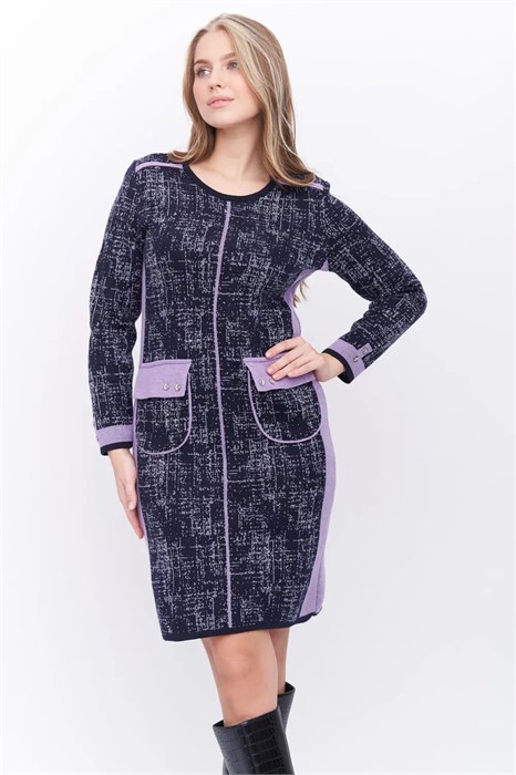 Платье Злата Стиль С 1556/сине-лиловый