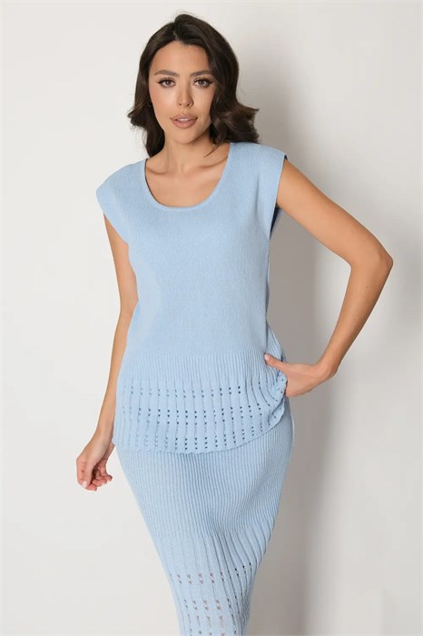 Джемпер Злата Стиль И 023/голубой