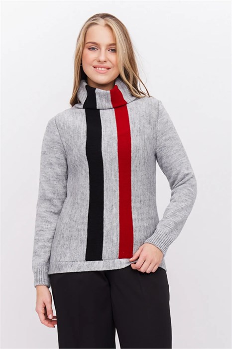 Джемпер Злата Стиль 351973/серый микс