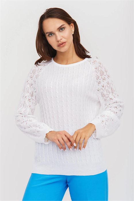 Джемпер Злата Стиль Л 1288/белый