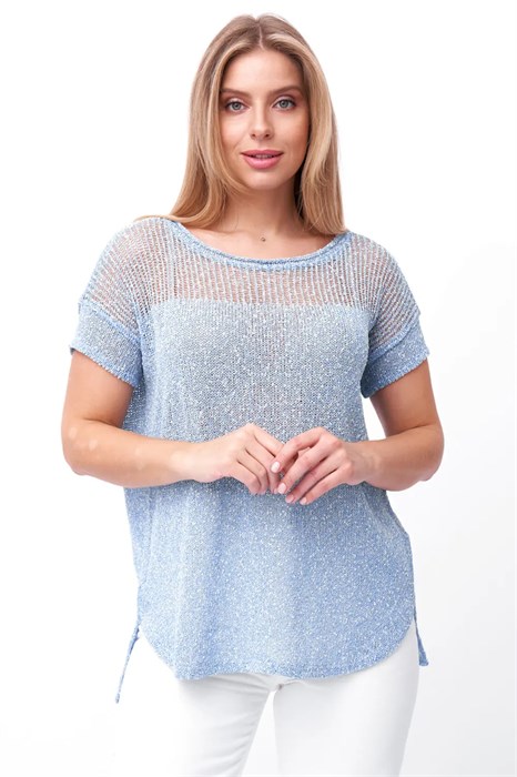 Джемпер Злата Стиль Л 0332/голубой