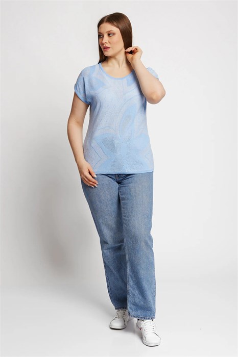 Джемпер Злата Стиль Л 0088/голубой 1