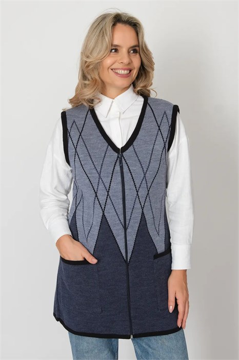Жилет С 7771/синий С 7771/синий - фото 445152