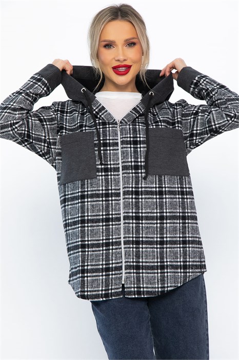 Рубашка с капюшоном Стокгольм (серая) Б14593-50М Б14593-50М - фото 445754