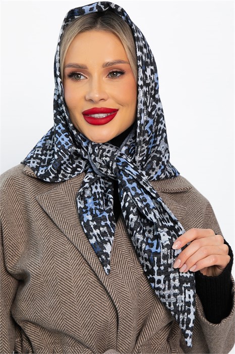 Косынка с отворотом (голубые пазлы) КО22-23М КО22-23М - фото 445957