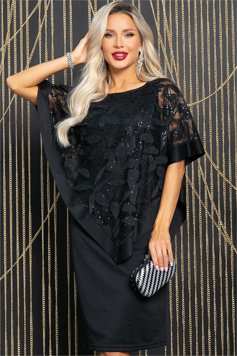 Платье Твой выход (черное) П14585-7М П14585-7М - фото 446081