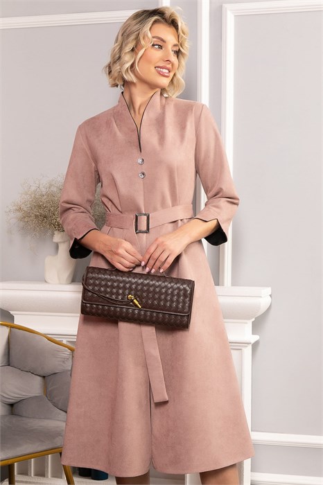 Платье замшевое Дарьяна НЬЮ (чайная роза) П14650-18М П14650-18М - фото 446201