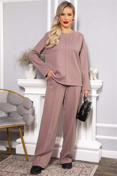 Костюм трикотажный Осенний комфорт (коричневый) К14680-30М К14680-30М - фото 446518