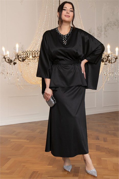 Костюм с юбкой Альсия (черный) К14393-5М К14393-5М - фото 446656