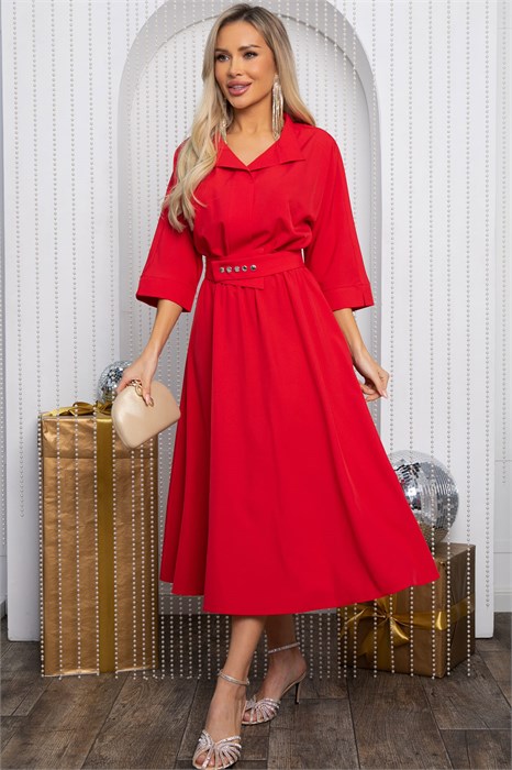 Платье с поясом Доминанта НЬЮ (алое) П14614-16М П14614-16М