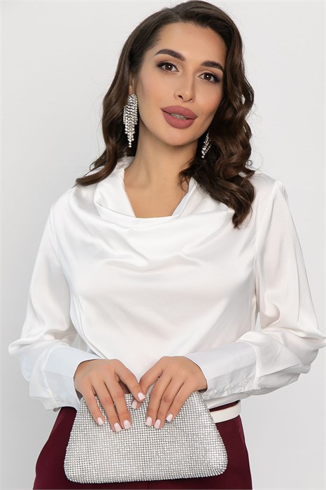 Блуза Шелковая сказка (белая) Б14380-33М Б14380-33М