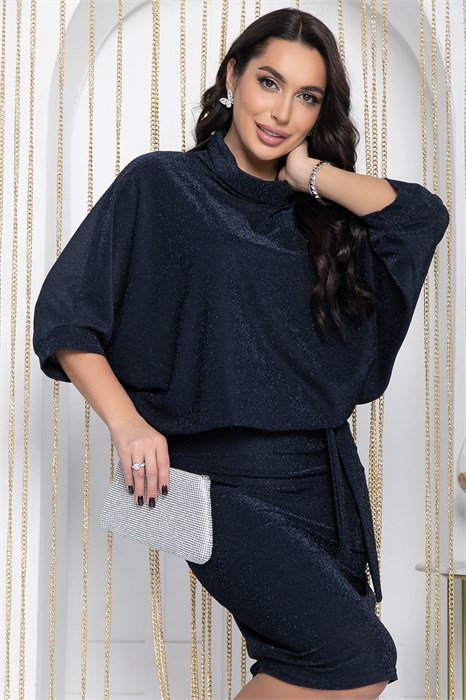 Платье Антония (темно-синее) П12111 П12111 - фото 448129