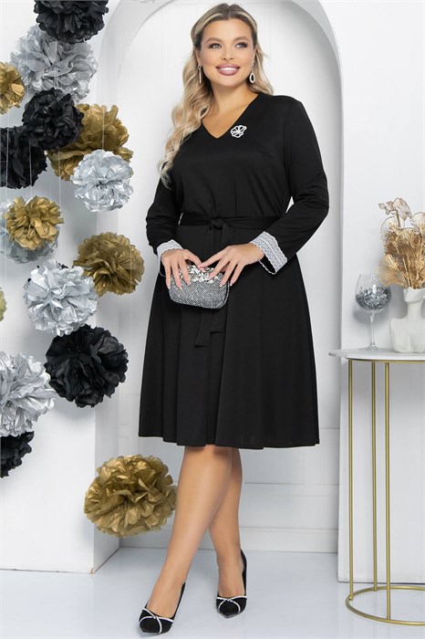 Платье Денвер (черное) П11435 П11435 - фото 448495