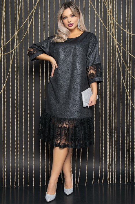 Платье Камея (черное) П12001 П12001 - фото 448793