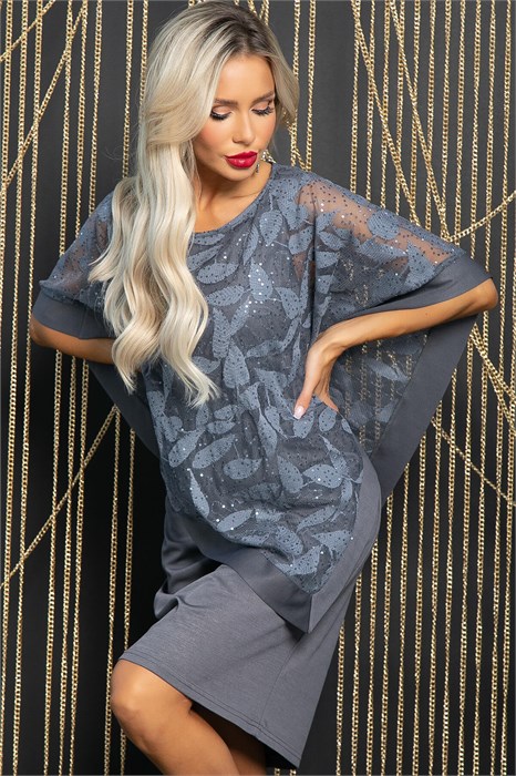 Платье Твой выход (серое) П11709 П11709 - фото 448812