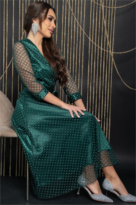 Платье Северное сияние (зеленое) П11675 П11675 - фото 449063