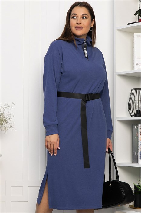 Платье с поясом Харизма (синее) П14351-5М П14351-5М