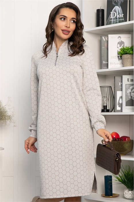 Платье Изящный образ (бежевое) П13750-19М П13750-19М