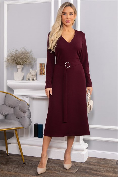 Платье трикотажное Парижанка (бордовое) П14622-10М П14622-10М