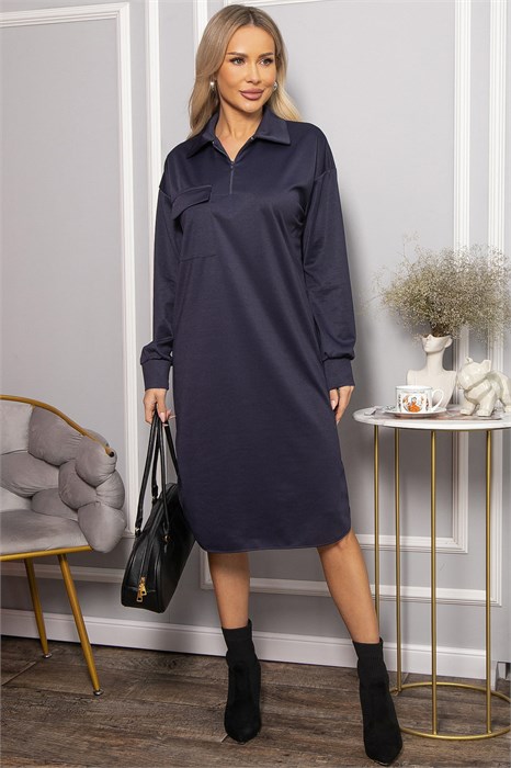 Платье-поло Сан-Диего (синее) П14575-10М П14575-10М