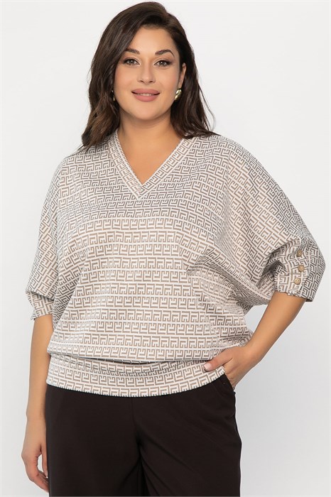 Джемпер трикотажный Вэнсдей (бежевый) Б14485-4М Б14485-4М