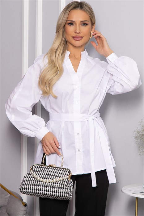 Блуза хлопковая Кристалия (белая) Б14461-16М Б14461-16М