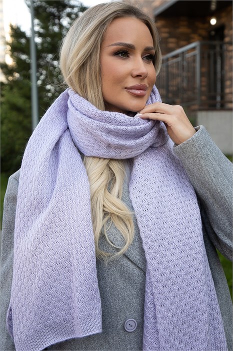 Вязаный палантин (пыльно-сиреневый) ВП01-1М ВП01-1М