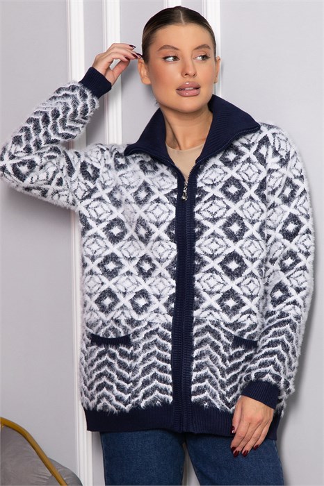 Свитер на молнии Сканди НЬЮ (синий) Б14402-20М Б14402-20М