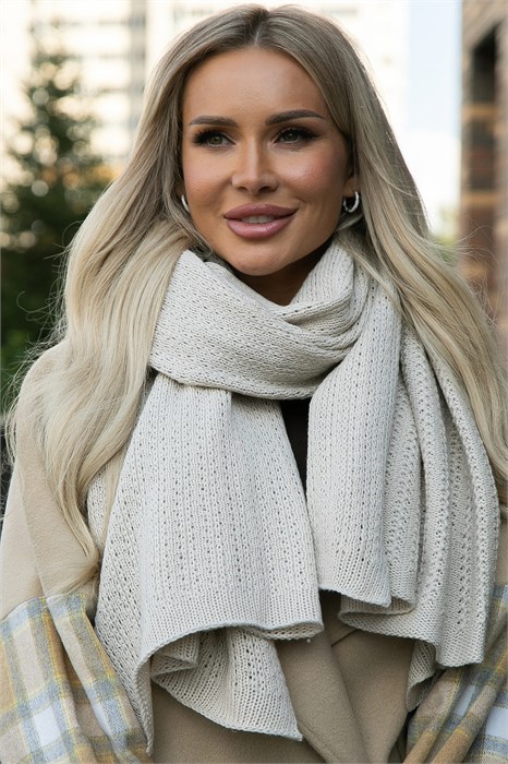 Вязаный палантин (речной жемчуг) ВП03-1М ВП03-1М - фото 450116