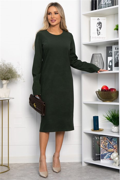 Платье трикотажное Уютный вечер (хаки) П14359-25М П14359-25М