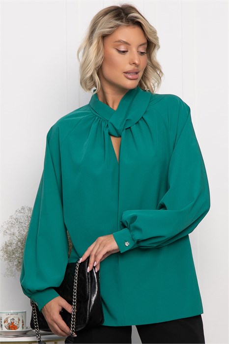 Блуза Юрмала (изумруд) Б14268-30М Б14268-30М