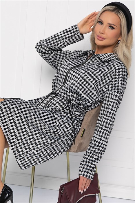 Платье Зарина (черно-белое) П14227-5М П14227-5М